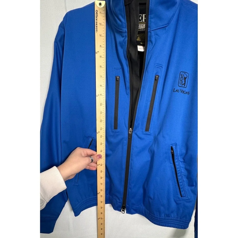 Men's Blue Golf Windbreaker Small Full Zip TPC Las Vegas Zero‎ Restriction